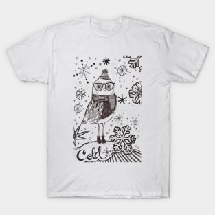 Cold Winter Owl T-Shirt